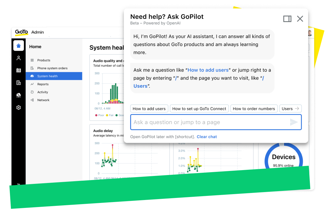GoTo Connect CX bietet erweiterte Analysen, um Anrufergebnisse, Leistung und mehr nachzuvollziehen.