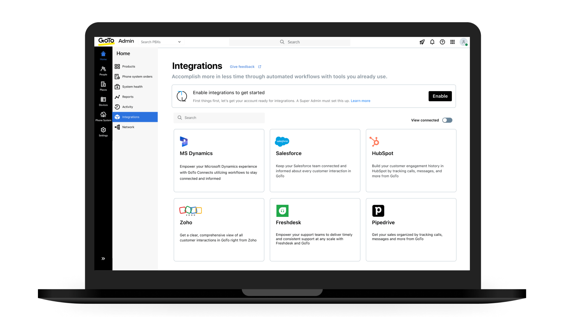 Integrationspaket für GoTo Connect